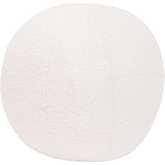 12" Sphere Pillow in LiveSmart Boucle Snow Fabric 7215-12.BOU-SNO